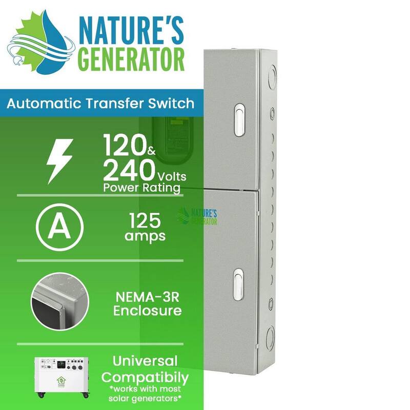 NATURE'S GENERATOR 24 space/48 circuit 120/240V NEMA-3R 125A Automatic Transfer Switch - NGA12532448W