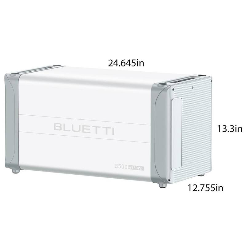 BLUETTI 4960Wh LiFePO4 Expansion Battery B500, Only Works with EP800 and EP900 Home Battery Backup System - B500-US-WH-BL-THDUS