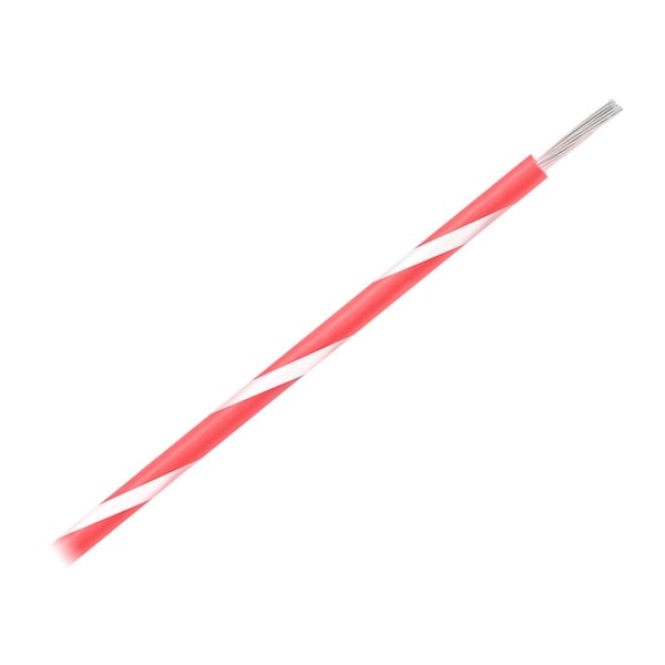 Pacer Group Pacer 16 AWG Gauge Striped Marine Wire 500ft Spool - Red w/White Stripe - WUL16RD-9-500