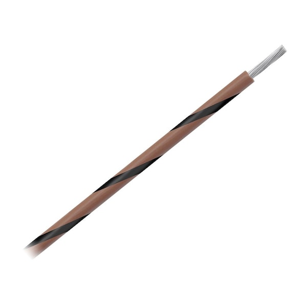 Pacer Group Pacer 14 AWG Gauge Striped Marine Wire 500ft Spool - Brown w/Black Stripe - WUL14BR-0-500