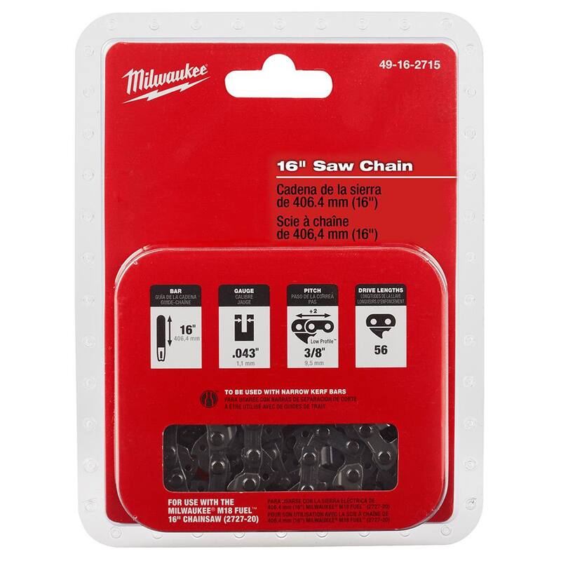 Milwaukee M18 FUEL 16 in. 18-Volt Brushless Cordless Electric Chainsaw w/M18 Blower 12.0 Ah & Extra Chain Combo Kit (2-Tool) - 2727-21HDB-49-16-2715