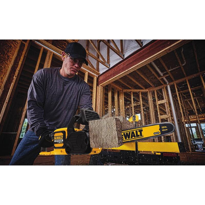 DEWALT 60V MAX 125 MPH 600 CFM Brushless Cordless Battery Powered Handheld Leaf Blower Kit & Cordless Chainsaw (Tool Only) - DCBL772X1W670B