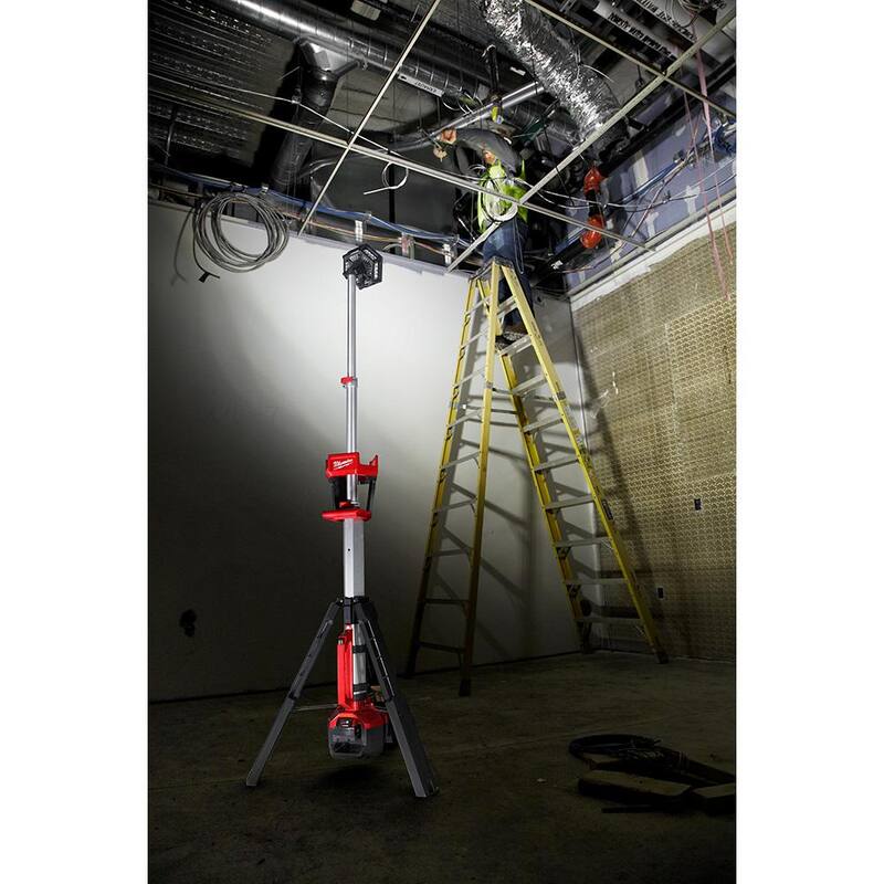 Milwaukee M18 FUEL 16 in. 18V Lith-Ion Brushless Battery Electric Chainsaw w/Rocket Dual Power Tower Light, Two 6Ah HO Batteries - 2727-20-2131-20-48-11-1862