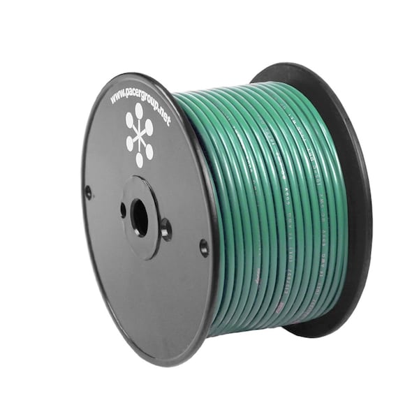 Pacer Group Pacer Green 10 AWG Primary Wire, 100' - WUL10GN-100