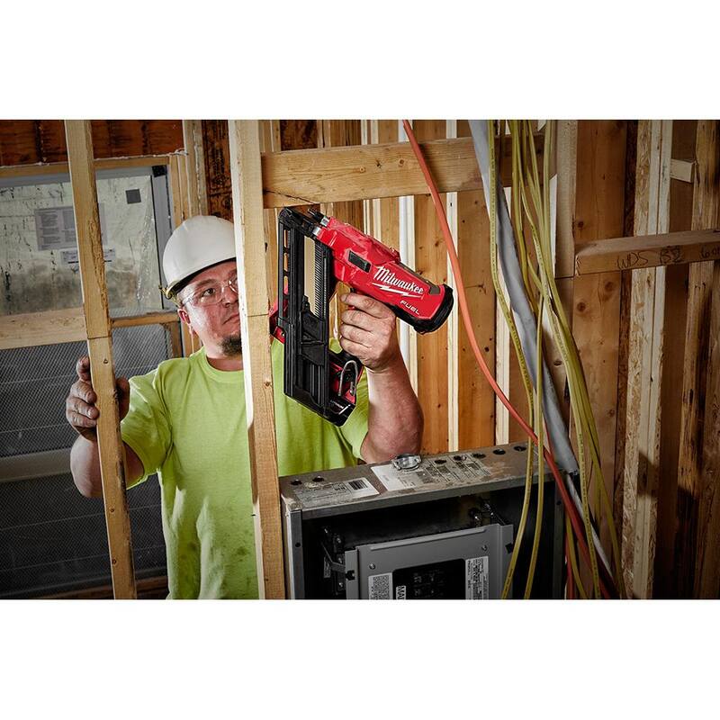 Milwaukee M18 FUEL 16 in. 18V Brushless Battery Electric Chainsaw w/3-1/2 in. 30-Degree Framing Nailer, Two 6Ah Batteries - 2727-20-2745-20-48-11-1862