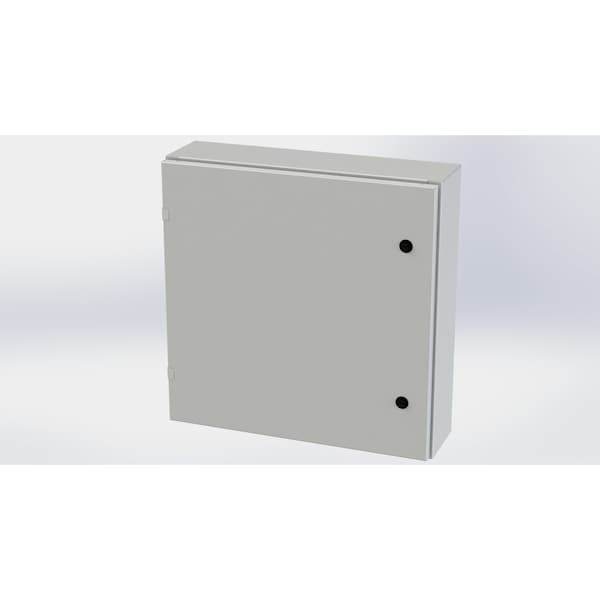 Saginaw Control & Engineering Carbon Steel Electrical Enclosures, 24 in H, 6 in D, 24 in W, NEMA 3R, 4, 12, 13, Hinged - SCE-24EL2406LPLG