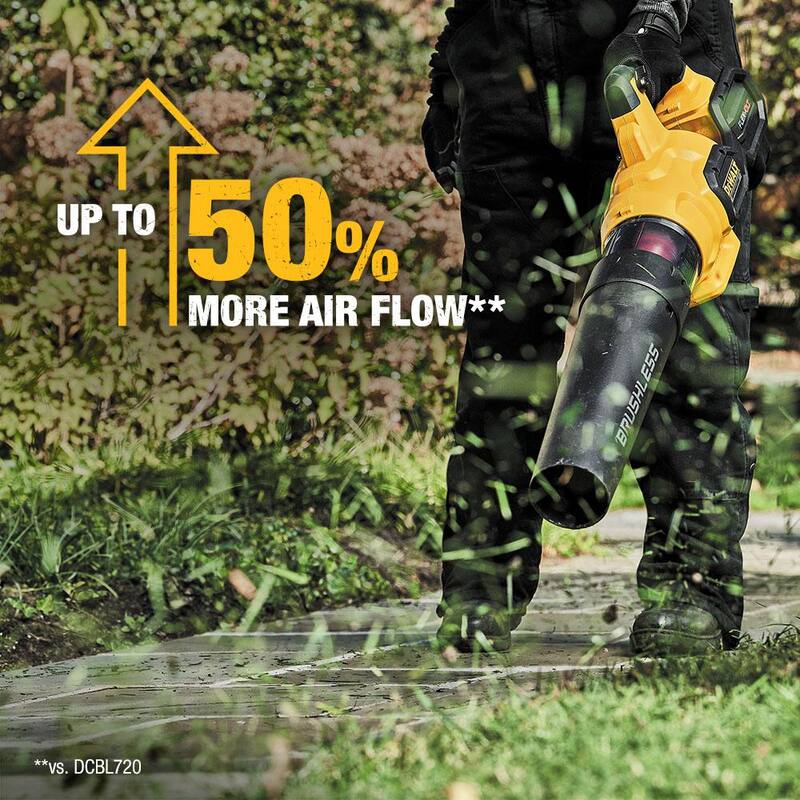 DEWALT 60V MAX 125 MPH 600 CFM Cordless Battery Powered Axial Leaf Blower Kit & 20V MAX Cordless Pole Saw (Tool Only) - DCBL772X1WPS620