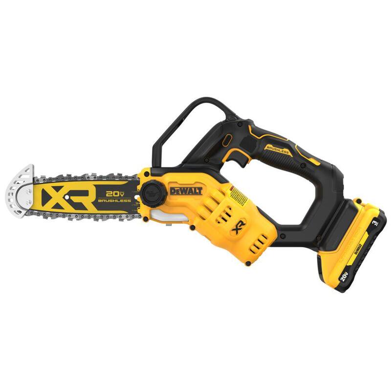 DEWALT 20V MAX 8 in. Brushless Cordless Battery Powered Pruning Chainsaw Kit with (1) 3 Ah Battery & Charger - DCCS623L1