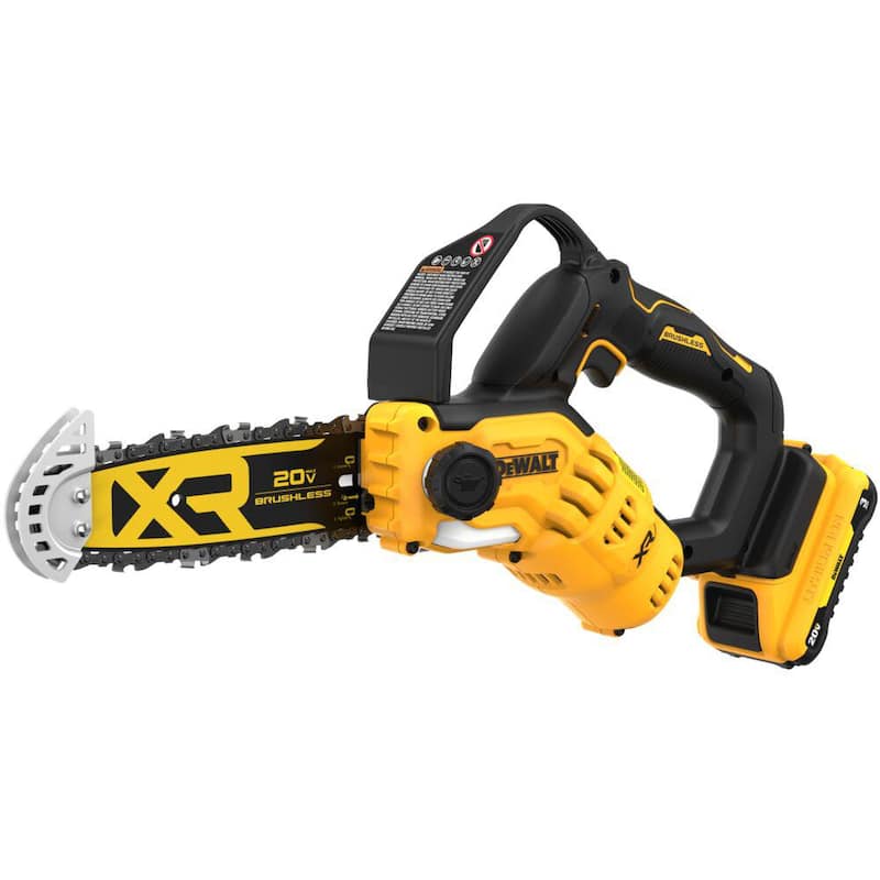 DEWALT 20V MAX 8 in. Brushless Cordless Battery Powered Pruning Chainsaw Kit with (1) 3 Ah Battery & Charger - DCCS623L1