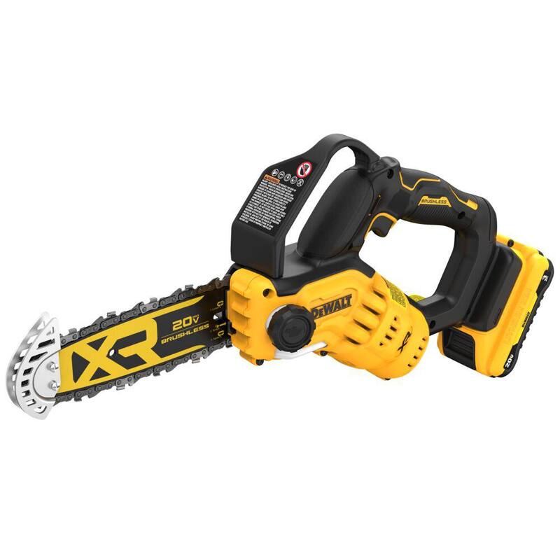 DEWALT 20V MAX 8 in. Brushless Cordless Battery Powered Pruning Chainsaw Kit with (1) 3 Ah Battery & Charger - DCCS623L1