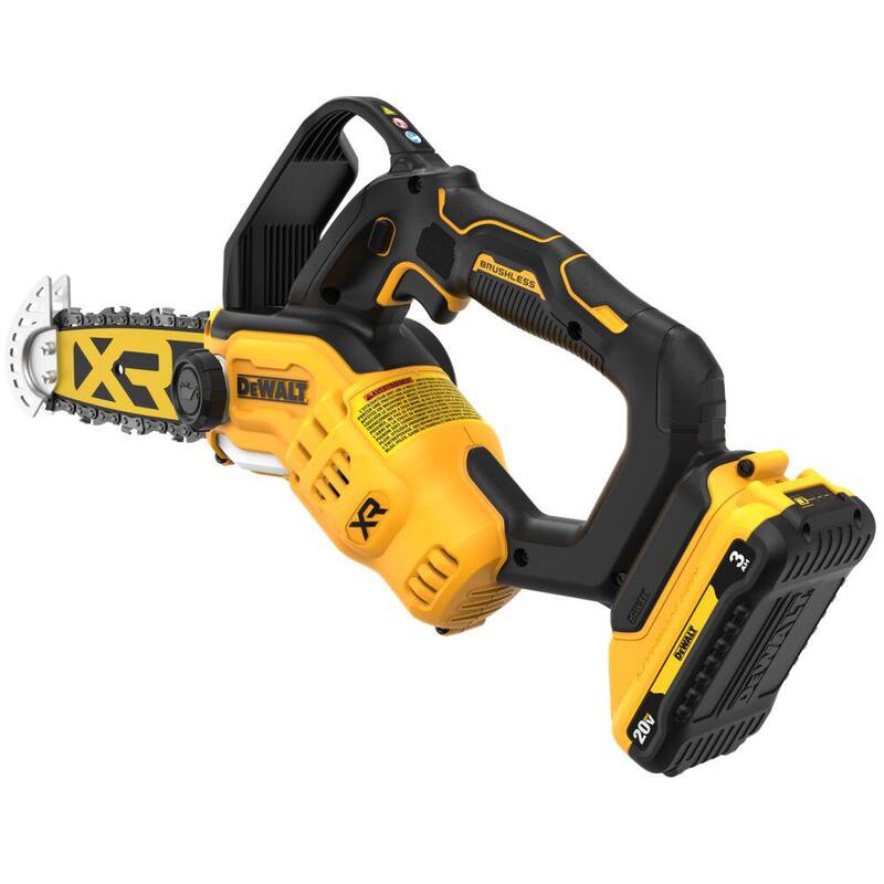 DEWALT 20V MAX 8 in. Brushless Cordless Battery Powered Pruning Chainsaw Kit with (1) 3 Ah Battery & Charger - DCCS623L1