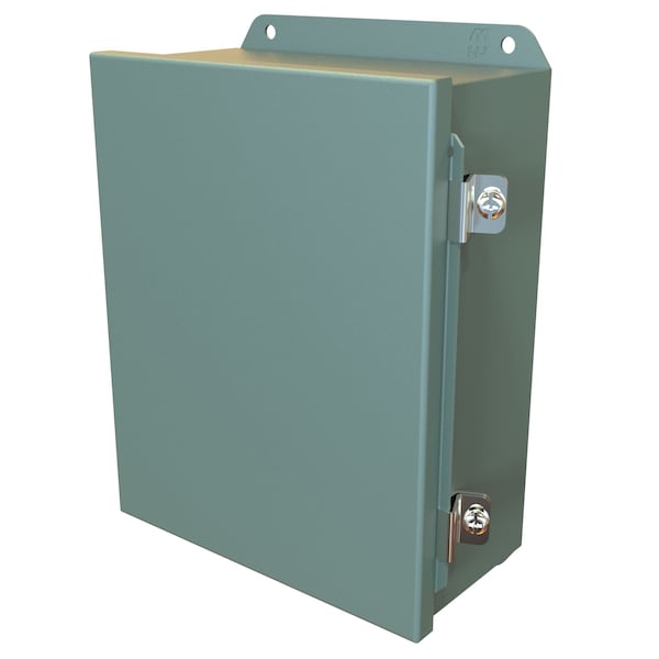 Hammond Steel Electrical Enclosures, 10 in H, 4 in D, 8 in W, NEMA 4, 12, Hinged - HJ1084HLP