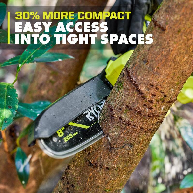 RYOBI ONE+ HP 18V Brushless 8 in. Battery Compact Pruning Mini Chainsaw and Pruner with 2.0 Ah Battery and Charger - PSBCW01K-P2505BTL