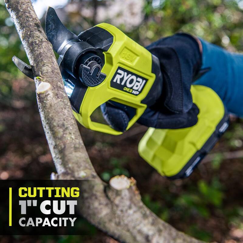 RYOBI ONE+ HP 18V Brushless 8 in. Battery Compact Pruning Mini Chainsaw and Pruner with 2.0 Ah Battery and Charger - PSBCW01K-P2505BTL