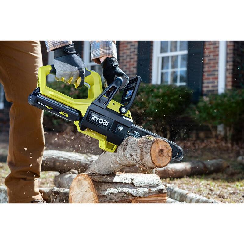 RYOBI 40V 10 in. Battery Powered Chainsaw (Tool Only) - RY40507BTL