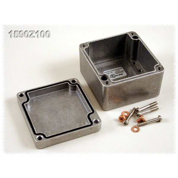 Hammond Aluminum Electrical Enclosures, 2.94 in H, 2.05 in D, 3.14 in W, NEMA 4, 4X, 6, 6P, 12, 13 - 1590Z100