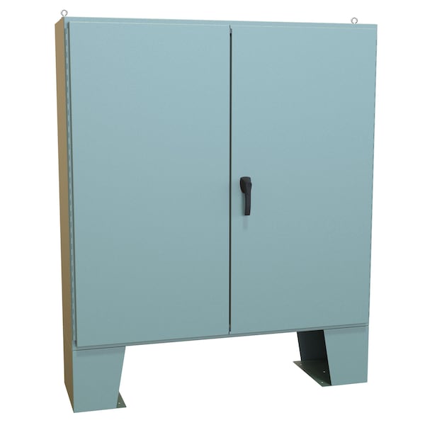 Hammond Steel Electrical Enclosures, 60.13 in H, 16.69 in D, 60.06 in W, NEMA 12, Hinged - 1422D16F