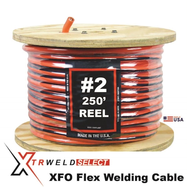 Xtrweld WCSN2XFO-250 Select Welding Cable, XFO, 600V, #2 AWG, 250', Priced per Foot - UF0500