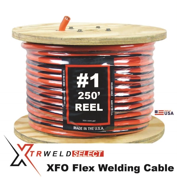 Xtrweld WCSN1XFO-250 Select Welding Cable, XFO, 600V, #1 AWG, 250', Priced per Foot - UF0497