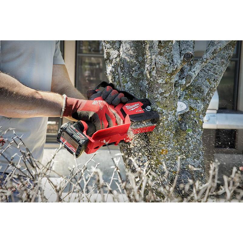 Milwaukee M12 FUEL 6 in. 12V Brushless Electric Battery Chainsaw Tool Only Extra 6 in. Chain & Tinted Safety Glasses - 2527-20-49-16-2732-48-73-2015