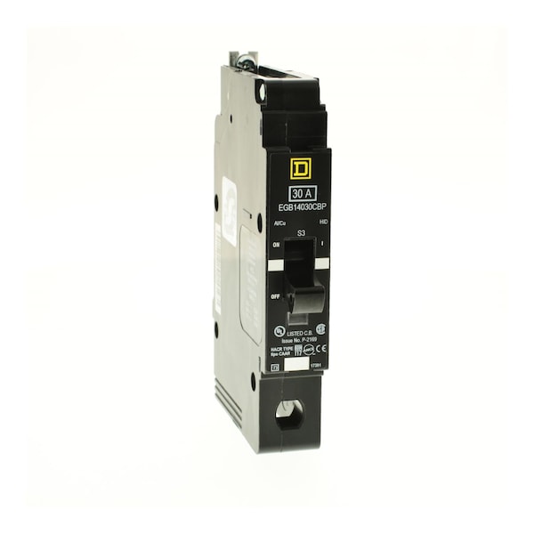 Square D Miniature Circuit Breaker, EGB Series, 30A, 1 Pole, 277V AC, 65kA at 120V AC - EGB14030CBP