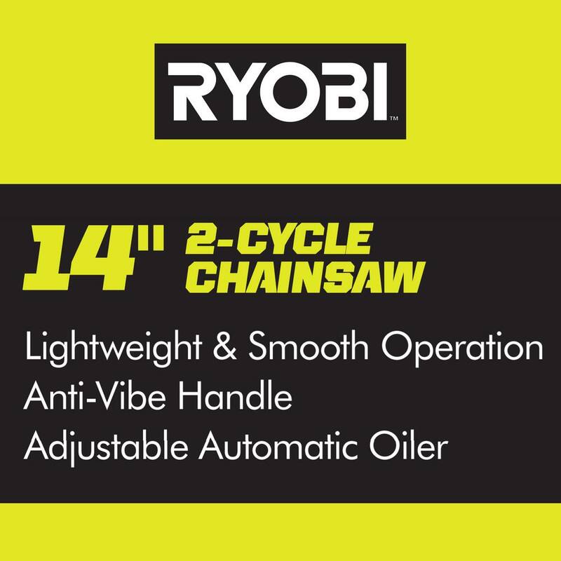 RYOBI 14 in. 37cc 2-Cycle Gas Chainsaw - RY3714