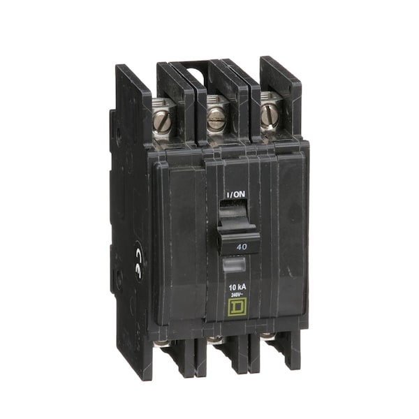 Square D Miniature Circuit Breaker, QOU Series, 40A, 3 Pole, 120/240V AC, 10kA at 120/240V AC - QOU340B