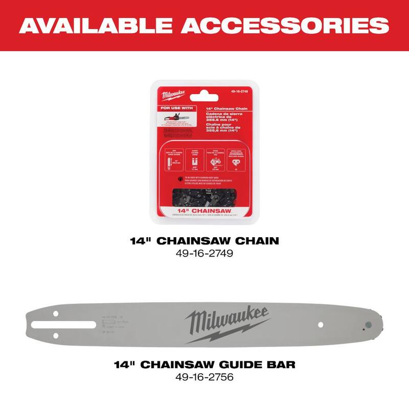 Milwaukee M18 FUEL 14 in. 18-Volt Lithium-Ion Brushless Cordless Chainsaw with 14 in. Chainsaw Chain - 2727-20C-49-16-2749