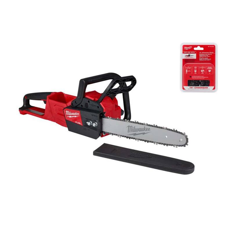 Milwaukee M18 FUEL 14 in. 18-Volt Lithium-Ion Brushless Cordless Chainsaw with 14 in. Chainsaw Chain - 2727-20C-49-16-2749