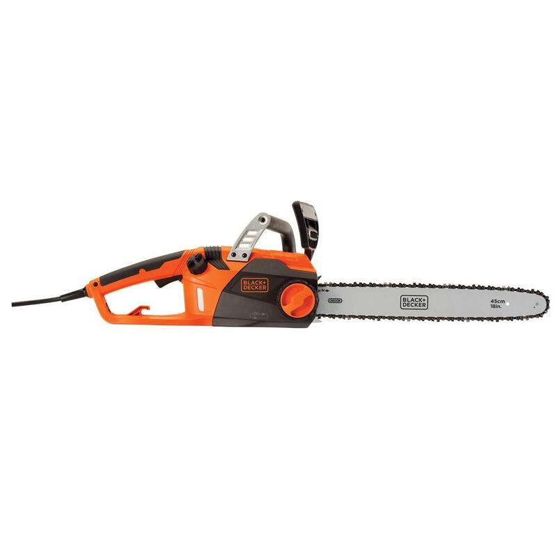 BLACK+DECKER 18 in. 15 AMP Corded Electric Rear Handle Chainsaw with Automatic Oiler - CS1518