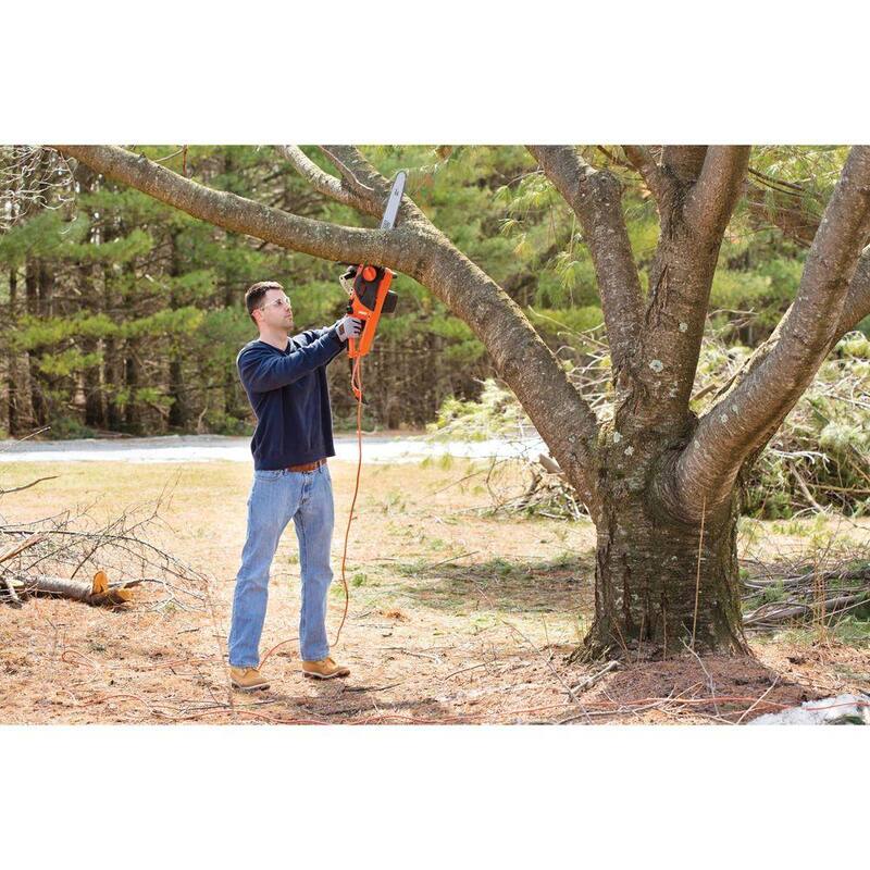 BLACK+DECKER 18 in. 15 AMP Corded Electric Rear Handle Chainsaw with Automatic Oiler - CS1518