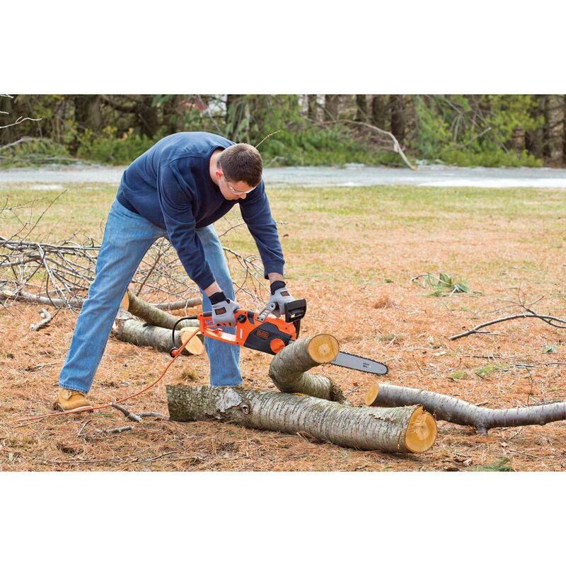 BLACK+DECKER 18 in. 15 AMP Corded Electric Rear Handle Chainsaw with Automatic Oiler - CS1518