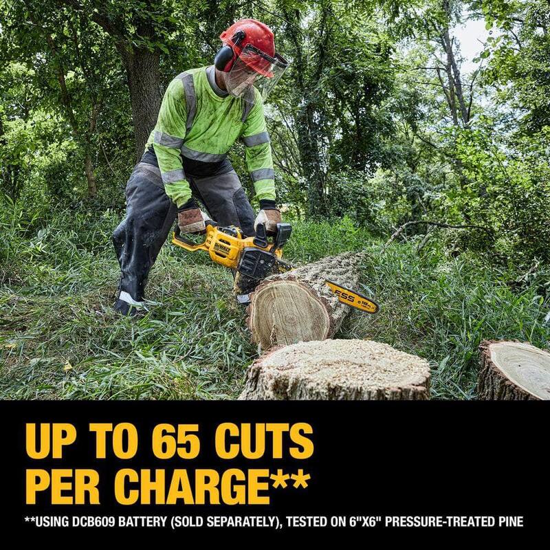 DEWALT 18 in. 60-Volt Electric Battery Chainsaw (Tool-Only) with Chainsaw Case - DCCS672BWO6KBOX