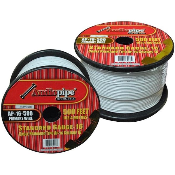 Nippon Nippon AP16500WH 500 ft. 16 Gauge Primary Wire; White - AP16500WH