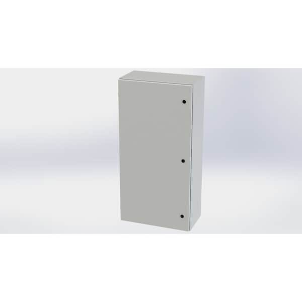 Saginaw Control & Engineering Carbon Steel Electrical Enclosures, 48 in H, 12 in D, 24 in W, NEMA 3R, 4, 12, 13, Hinged - SCE-48EL2412LPLG