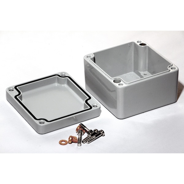 Hammond Aluminum Electrical Enclosures, 2.94 in H, 2.05 in D, 3.14 in W, NEMA 4, 4X, 6, 6P, 12, 13 - 1590Z100GY