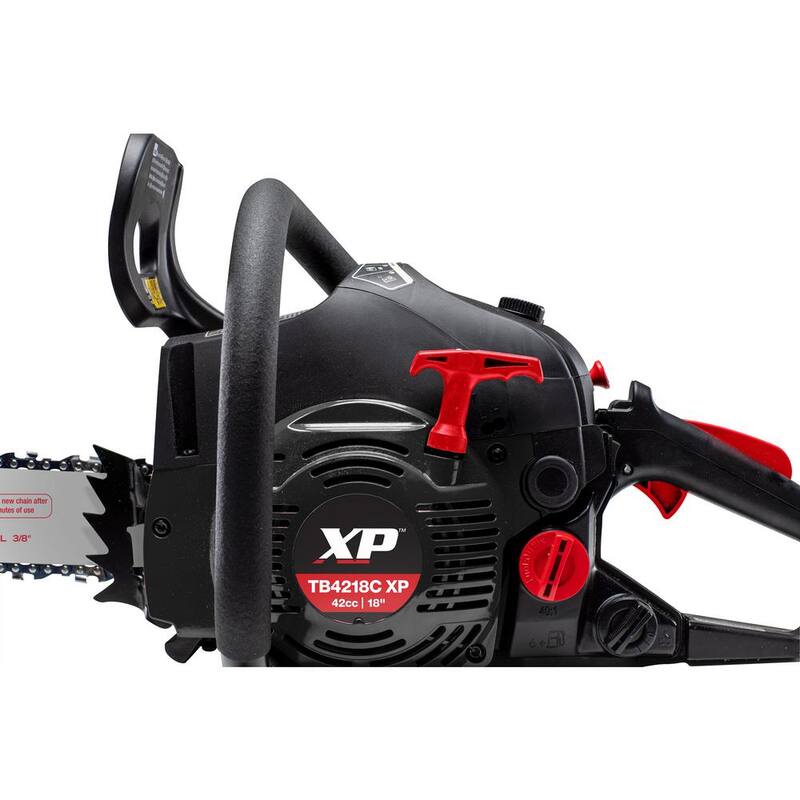 Troy-Bilt XP 18 in. 42cc 2-Cycle Lightweight Gas Chainsaw with Adjustable Automatic Chain Oiler and Heavy-Duty Carry Case - TB4218C XP