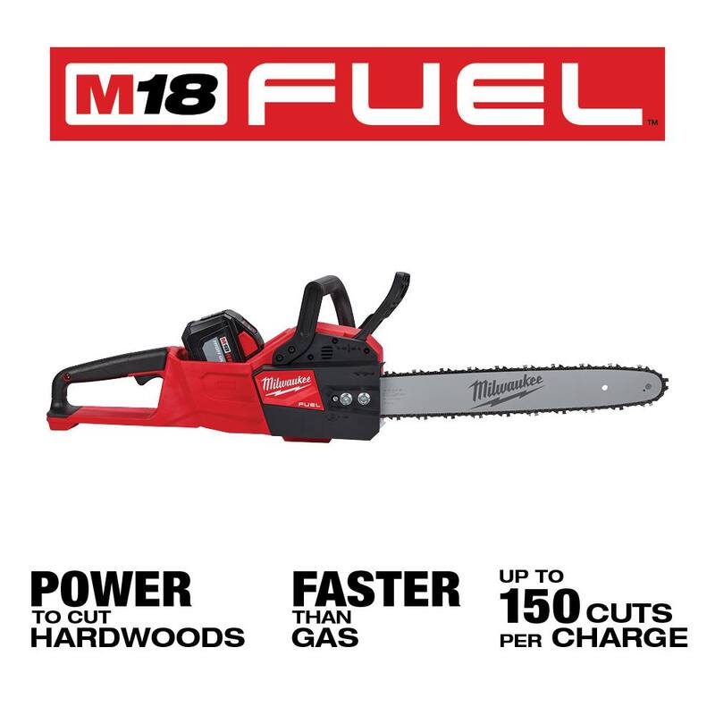 Milwaukee M18 FUEL 16 in. 18V Lithium-Ion Brushless Battery Chainsaw Kit and Tower Light Combo Kit (2-Tool) - 2727-21HD-2131-20