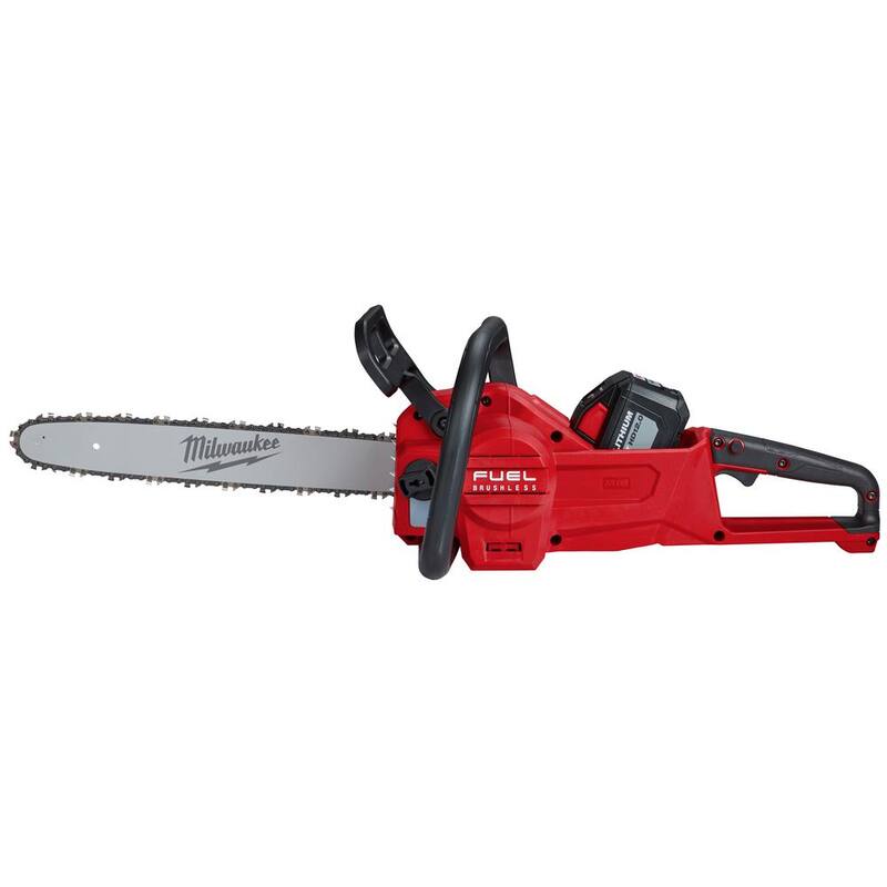 Milwaukee M18 FUEL 16 in. 18V Lithium-Ion Brushless Electric Battery Chainsaw Kit & LED Flood Light Combo Kit(2-Tool) - 2727-21HD-2365-20