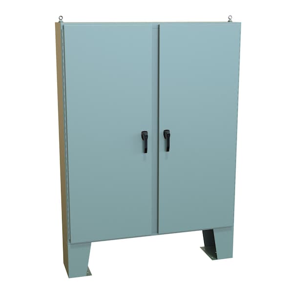 Hammond Steel Electrical Enclosures, 72.13 in H, 12.69 in D, 60.06 in W, NEMA 4, Hinged - HN4FM726012