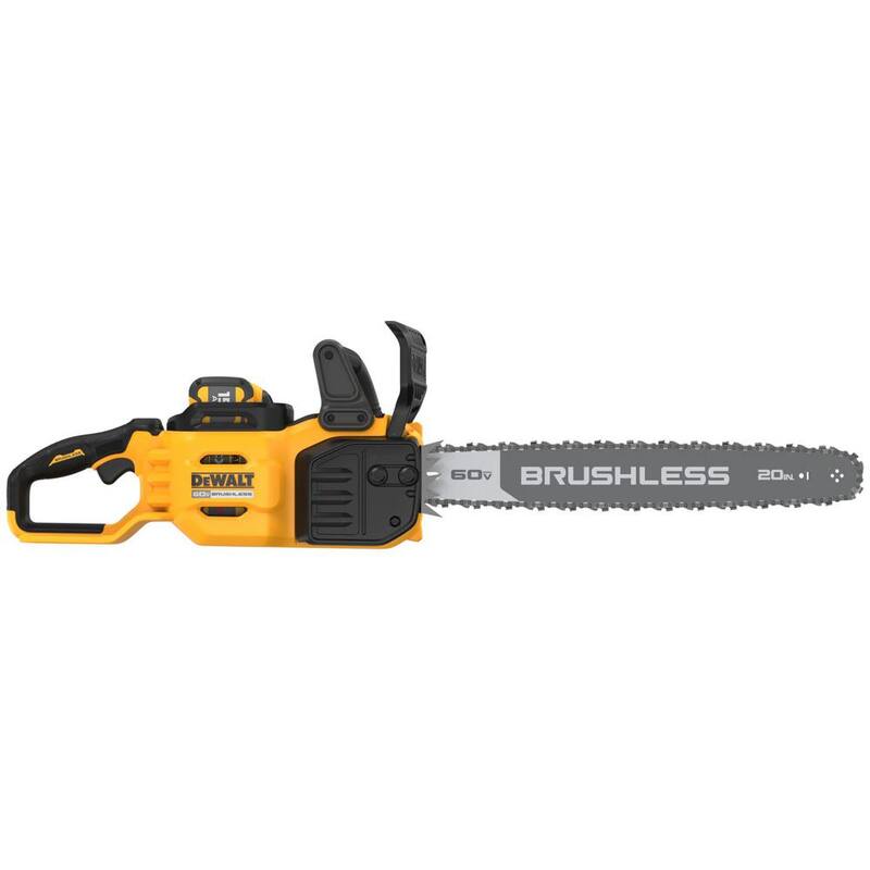 DEWALT FLEXVOLT 60V MAX 20 in. Brushless Electric Cordless Chainsaw Kit and Carry Case with (1) FLEXVOLT 5 Ah Battery & Charger - DCCS677Z1