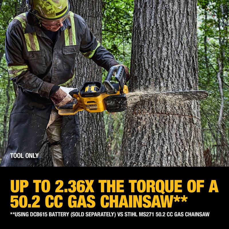 DEWALT 60V MAX 20in. Brushless Battery Powered Chainsaw (Tool Only) with 20in. Chainsaw Chain (68 Link) - DCCS677BW1DT620