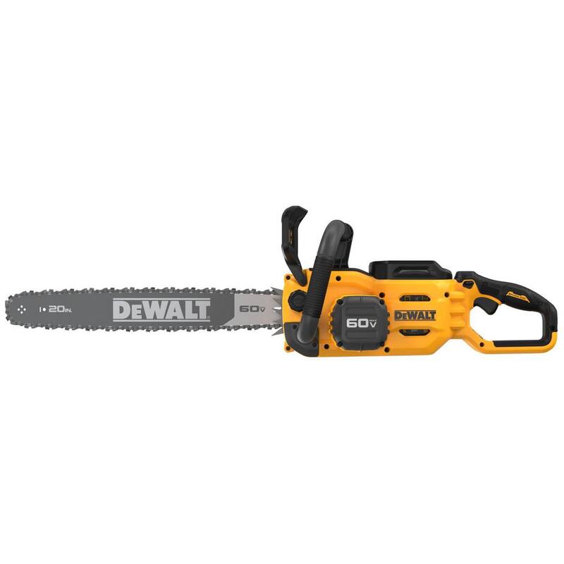 DEWALT 60V MAX 20in. Brushless Battery Powered Chainsaw Kit with (1) FLEXVOLT 4Ah Battery, Charger & Chain (68 Link) - DCCS677Y1WDT620