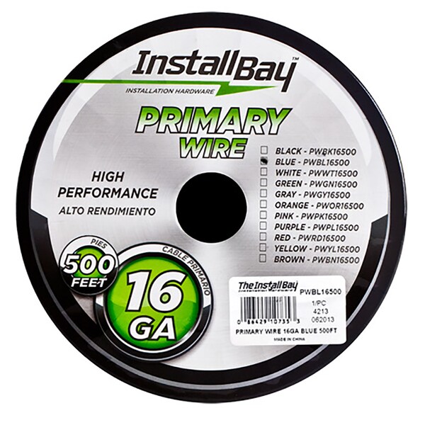 Installbay By Metra 16-Gauge Primary Wire, 500' Blue - PWBL16500