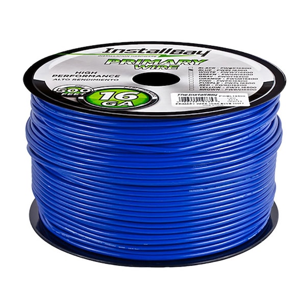 Installbay By Metra 16-Gauge Primary Wire, 500' Blue - PWBL16500