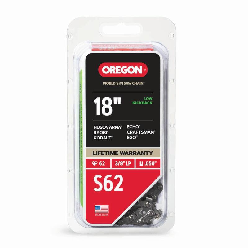 Oregon S62 Chainsaw Chain for 18 in. Bar, Fits Husqvarna, Echo, Poulan, Craftsman, Homelite and More - S62-21