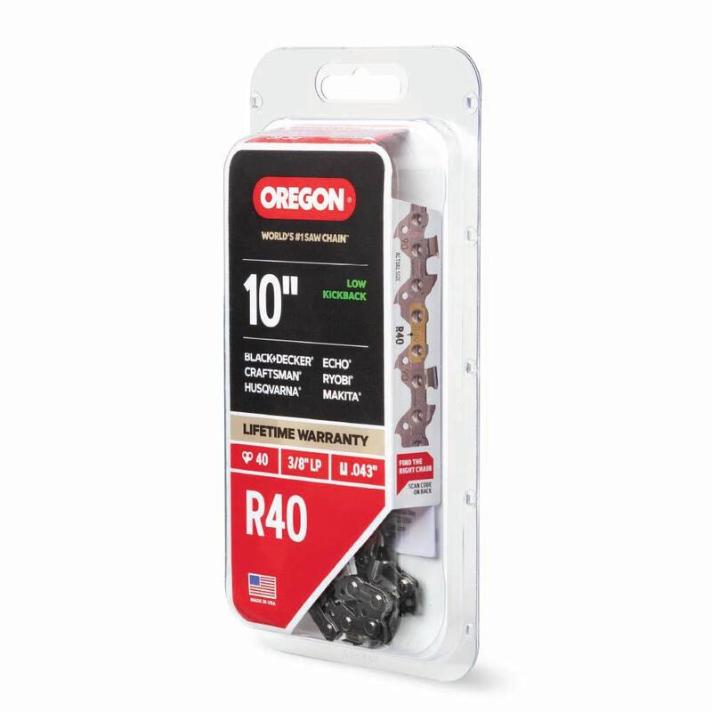 Oregon R40 Chainsaw Chain for 10 in. Bar Fits, Echo, Ryobi, Craftsman, Husqvarna Makita, Milwaukee and More - R40-21
