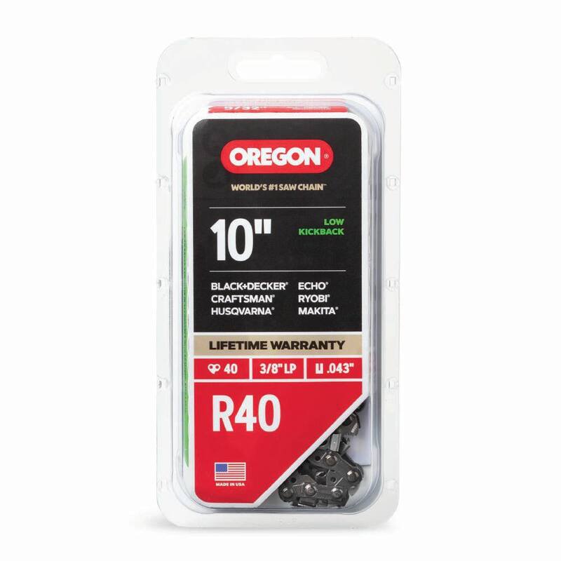 Oregon R40 Chainsaw Chain for 10 in. Bar Fits, Echo, Ryobi, Craftsman, Husqvarna Makita, Milwaukee and More - R40-21
