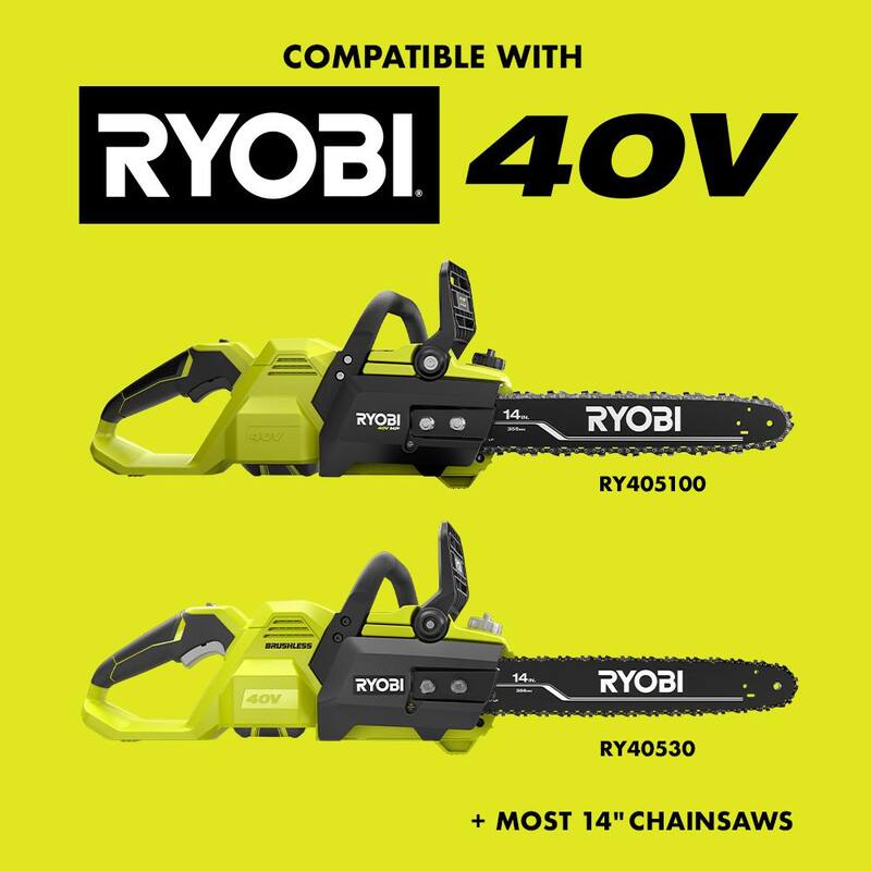RYOBI 14 in. 0.050-Gauge Replacement Full Complement Standard Chainsaw Chain, 52 Links (Single-Pack) - RY14C1