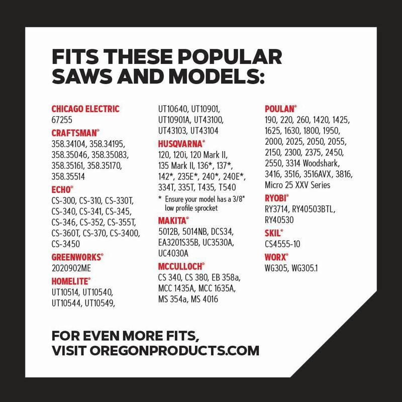 Oregon S52 Chainsaw Chain for 14 in. Bar, Fits Echo, Craftsman, Poulan, Homelite, Makita Husqvarna and More (2-Pack ) - S52T-21